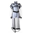 美品 Maison Margiela チュール ロングドレス 36 ブラック メゾン マルジェラ 【中古】