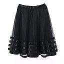 美品 ARMANI COLLEZIONI レース チュールスカート 40 ブラック アルマーニ コレッツォーニ 【中古】(4)