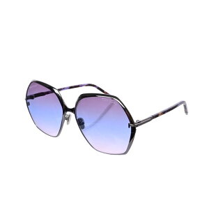 美品 TOM FORD Fonda-02 TF912 14B サングラス 60 15 シルバー トムフォード 【中古】