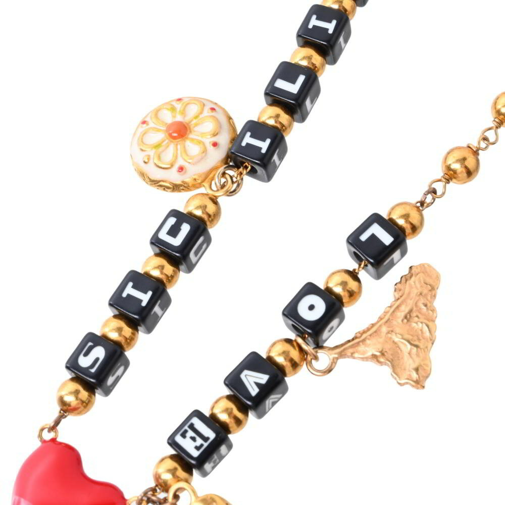 DOLCE&GABBANA LOVE SICILIA ロザリオ ネックレス ONE SIZE ゴールド ドルチェアンドガッバーナ 【中古】