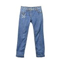 LOUIS VUITTON モノグラム デニムパンツ 34 ブルー ルイヴィトン 【中古】