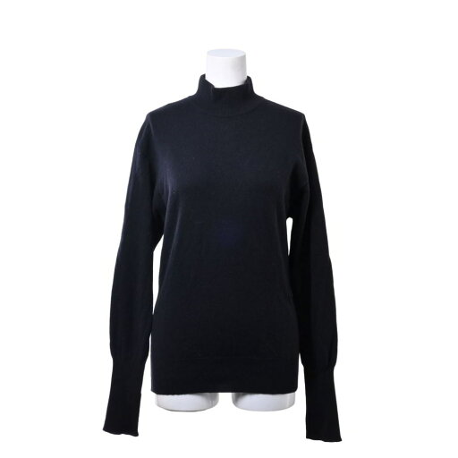 CHANEL ウール ハイネックニット ココマーク ボタン3個付き 36 ブラック シャネル 【中古】 CHANEL ウール ハイネックニット ココマーク ボタン3個付き 36 ブラック シャネル 【中古】