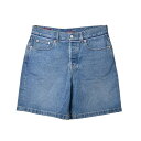 GUCCI ウォッシュド デニム ハーフパンツ 34 ブルー グッチ 【中古】