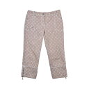 LOUIS VUITTON モノグラム 裾ジップ デニムパンツ 36 ブラウン ルイヴィトン 【中古】