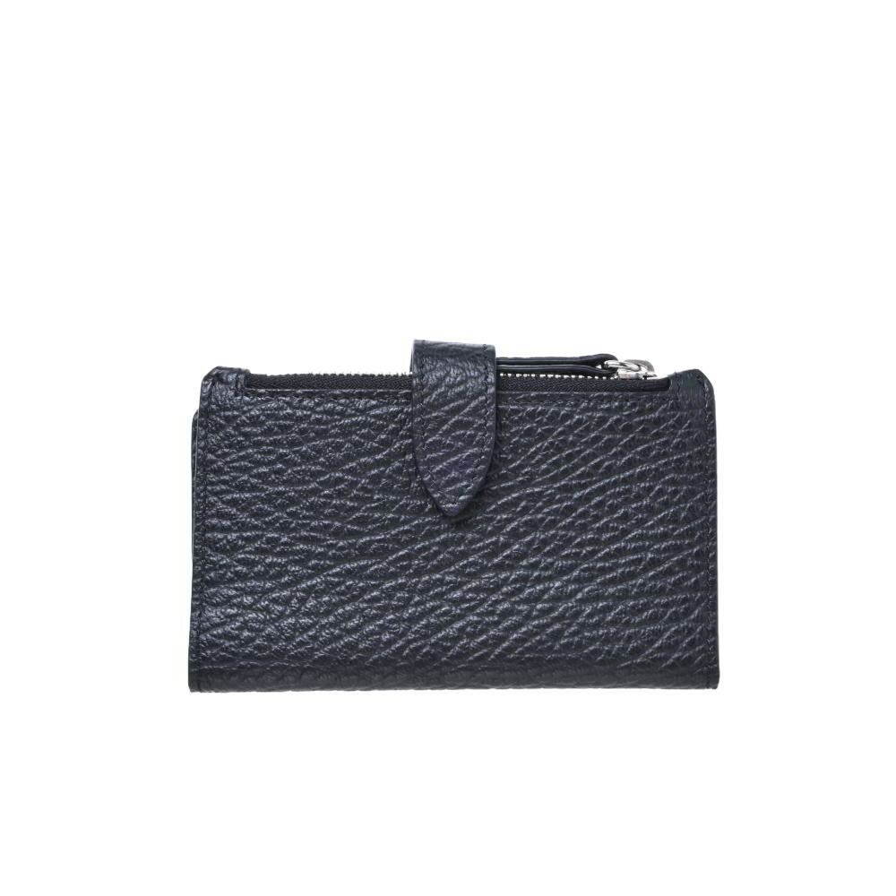 Maison Margiela グレインレザー カード&コインケース ミニ ウォレット - ブラック メゾン マルジェラ 【中古】