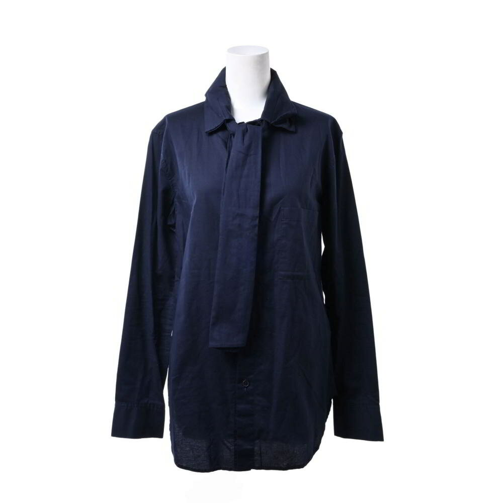 Y's ボウタイ コットン シャツ 1 ネイビー ワイズ 【中古】