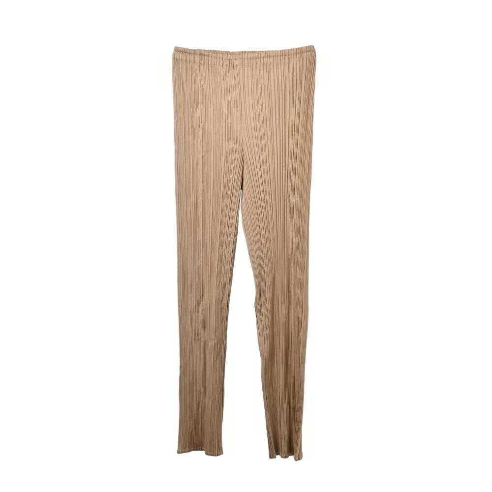 PLEATS PLEASE プリーツ 加工 パンツ 1 ベージュ プリーツプリーズ 【中古】