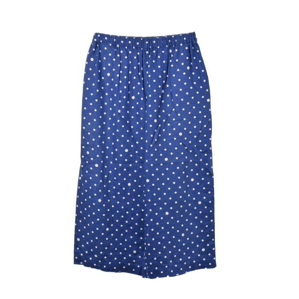 COMME des GARCONS ドット リネン ワイド パンツ XS ブルー コムデギャルソン 【中古】