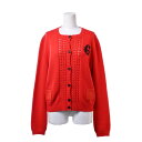 GUCCI アップリケ付き ウール ニットカーディガン XL レッド グッチ 【中古】(4)