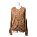 Drawer カシミヤ シルク カーディガン a ブラウン ドゥロワー 【中古】(4)