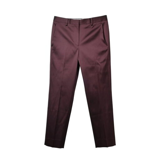 BACCA アセテートPO サテン スラックス パンツ 38 ワイン バッカ 【中古】 BACCA アセテートPO サテン スラックス パンツ 38 ワイン バッカ 【中古】