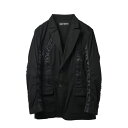 ISSEY MIYAKE 05SS レースアップ 2B コットン テーラードジャケット 2 ブラック イッセイミヤケ 【中古】