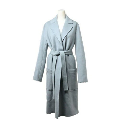 HELMUT LANG カシミヤ混 インサイドアウト ベルト コート XS ライトブルー ヘルムートラング 【中古】 HELMUT LANG カシミヤ混 インサイドアウト ベルト コート XS ライトブルー ヘルムートラング 【中古】