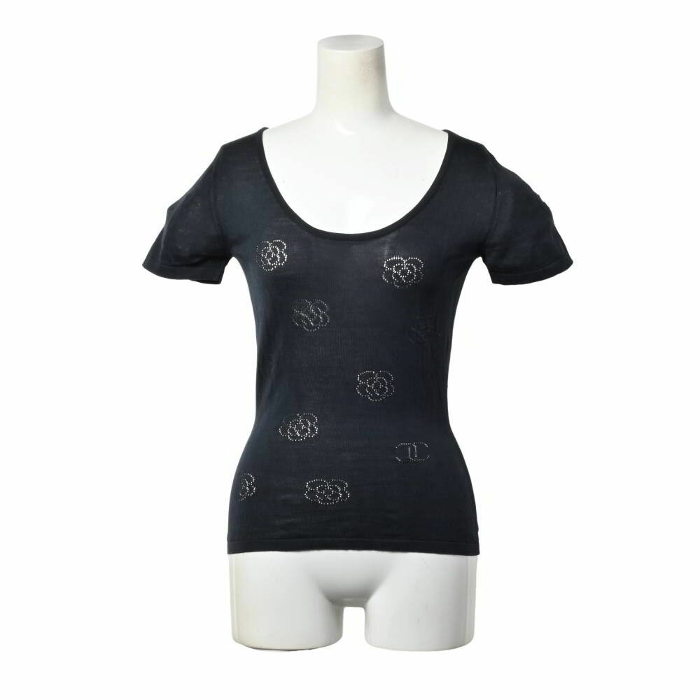 【中古】CHANELカメリア刺繍シ...