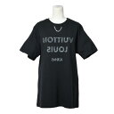 LOUIS VUITTON FJTS18TXP ロゴプリント チェーン Tシャツ L ブラック ルイヴィトン 【中古】