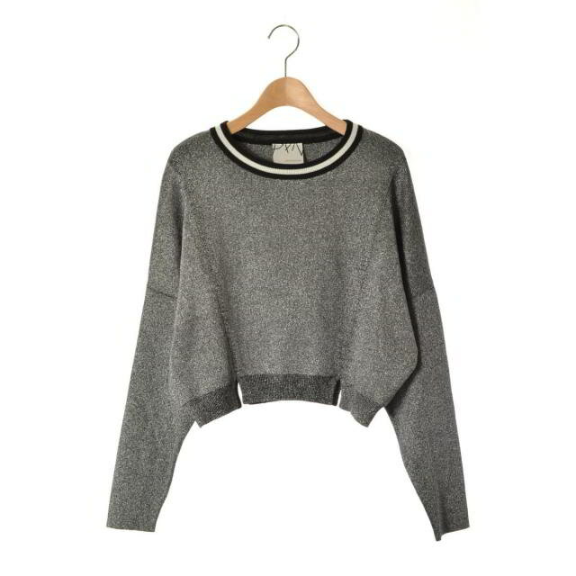 美品 plumpynuts ラメ プルオーバー トップス F シルバー プランピーナッツ 【中古】