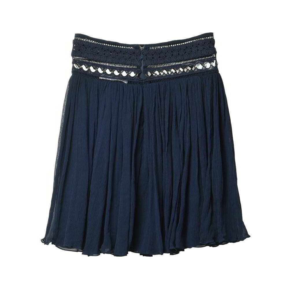 CYCLE HEARTS楽天市場店の美品 Chloe シルク アコーディオンスカート - ネイビー クロエ 【中古】｜アングル2