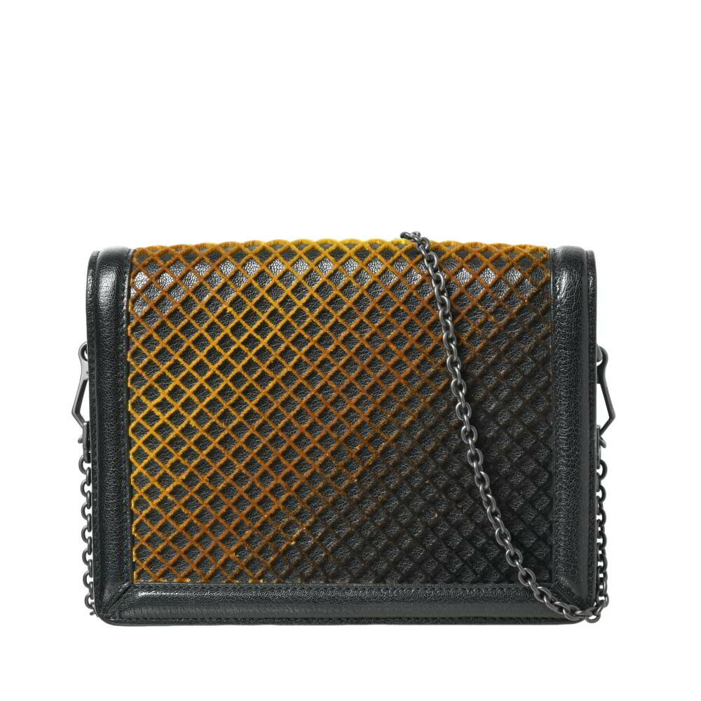 BOTTEGA VENETA グラデーション チェーン 2way レザーバッグ - ブラック ボッテガヴェネタ 【中古】