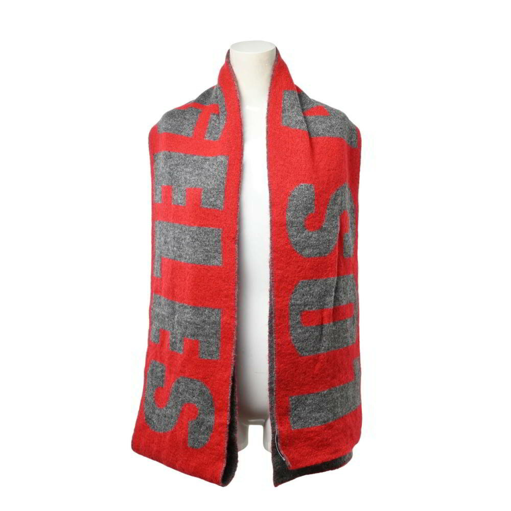FAITH CONNEXION LA SCARF モヘア混 マフラー ONE SIZE レッド フェイスコネクション 【中古】