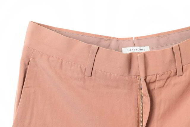 CLANE コットン混 裾リブ パンツ 1 ブラウン クラネ 【中古】