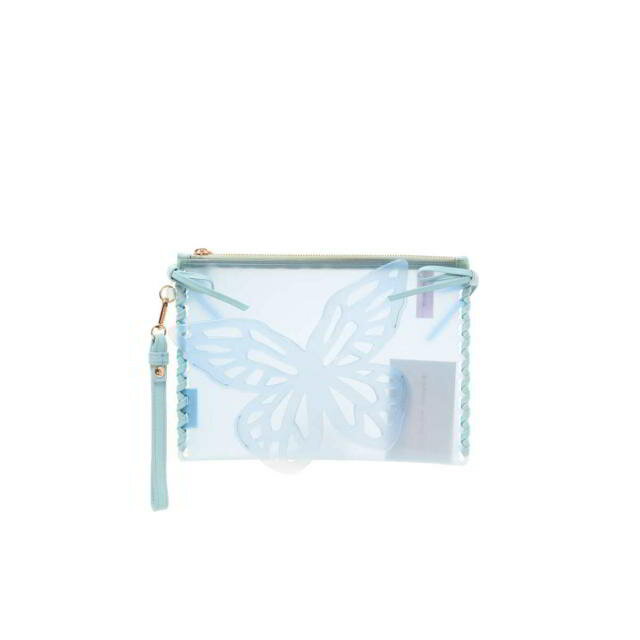 SOPHIA WEBSTER Flossy Butterfly PVC クラッチバッグ ONE SIZE ブルー ソフィアウェブスター 【中古】