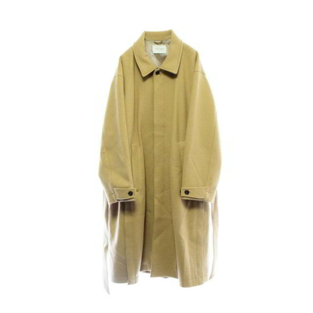 美品 PUBLIC TOKYO メルトン スタンド オーバー コート 02 ベージュ パブリックトウキョウ 【中古】