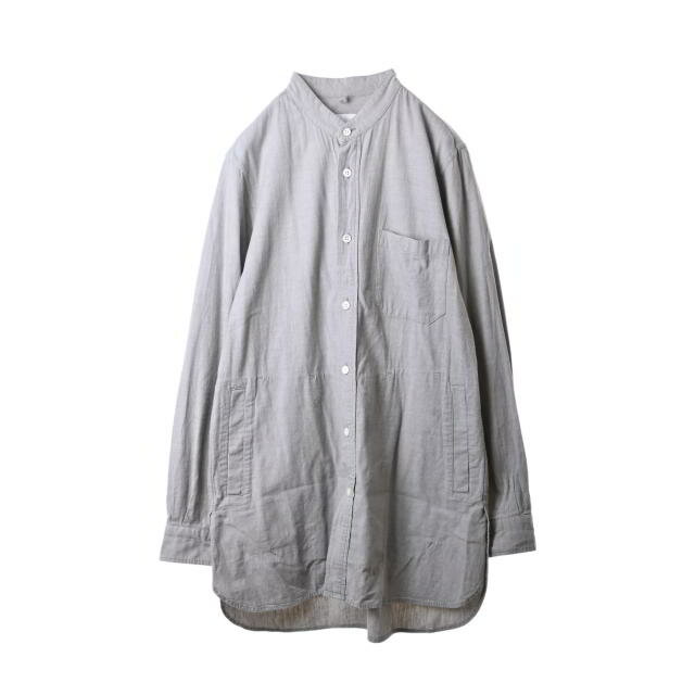 Rakuten - ts(s) スタンドカラー コットン シャツ 2 グレー ティーエスエス 【中古】