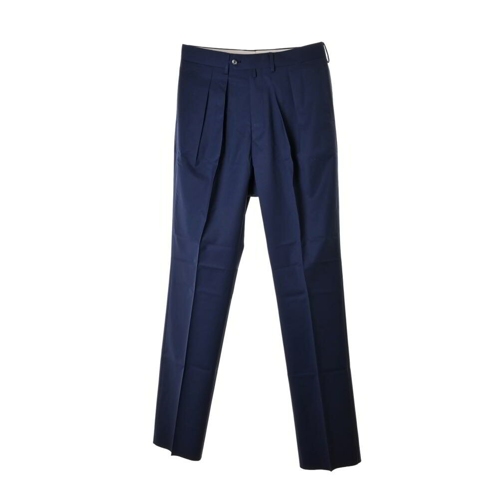 NEAT ツータック ウール パンツ 48 ネイビー ニート 【中古】