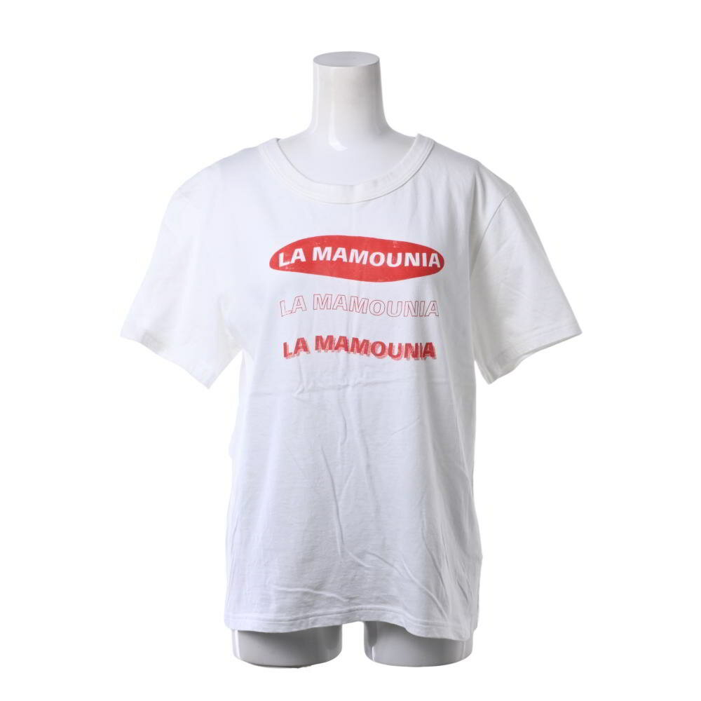 muller of yoshiokubo LA MAMOUNIA ロゴ プリント Tシャツ 36 ホワイト ミュラーオブヨシオクボ 