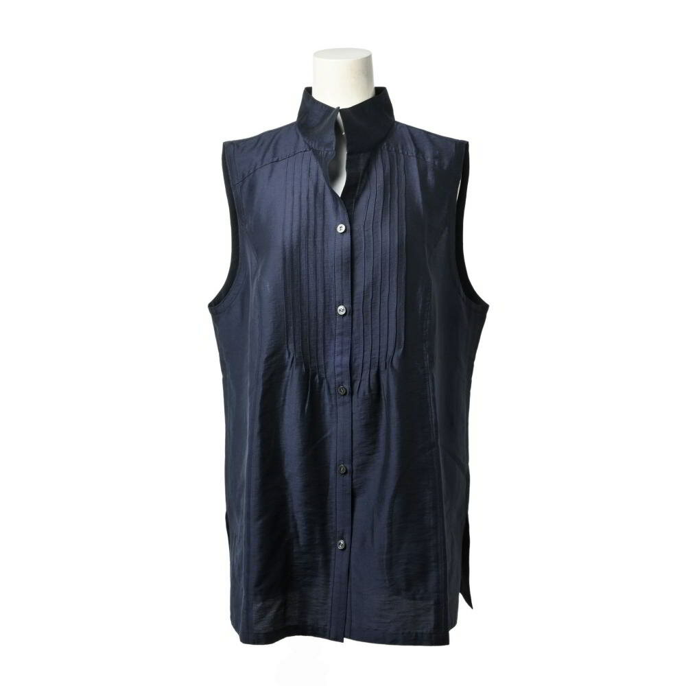 Leilian リヨセル ナイロン ノースリーブ ブラウス 11 ダークネイビー レリアン 【中古】