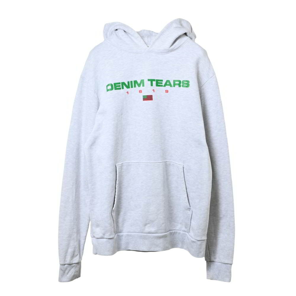 Rakuten - DENIM TEARS 1619 タイソン ベックフォード フーディー パーカー L グレー デニムティアーズ 【中古】