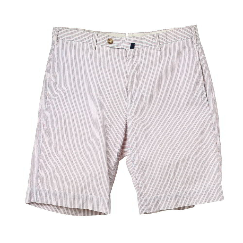 INCOTEX ストライプ ショート パンツ 48 ホワイト インコテックス 【中古】