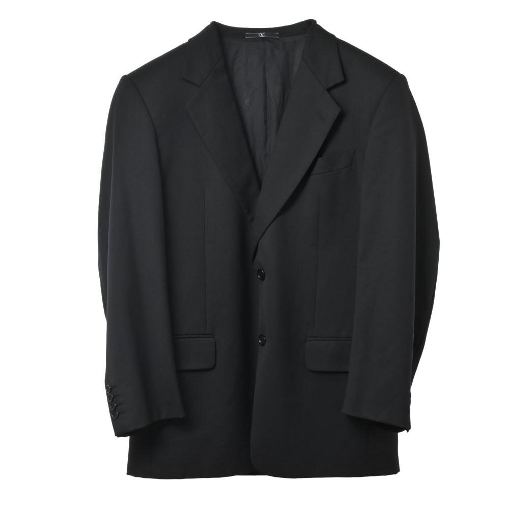 Rakuten - VALENTINO ウール 2B テーラード ジャケット 50 ブラック ヴァレンティノ 【中古】