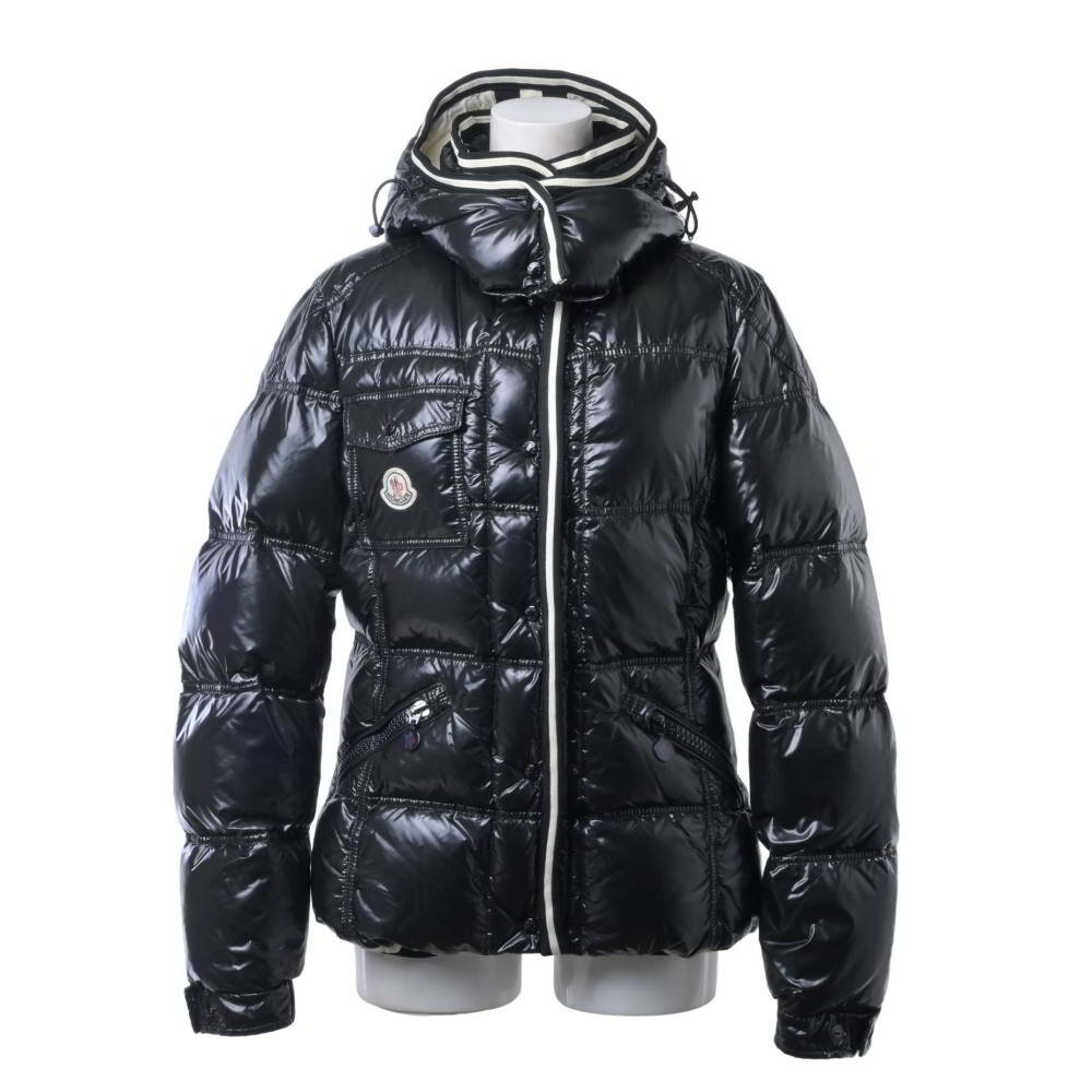 MONCLER QUINCY クインシー ダウン ジャケット 1 ブラック モンクレール 【中古】