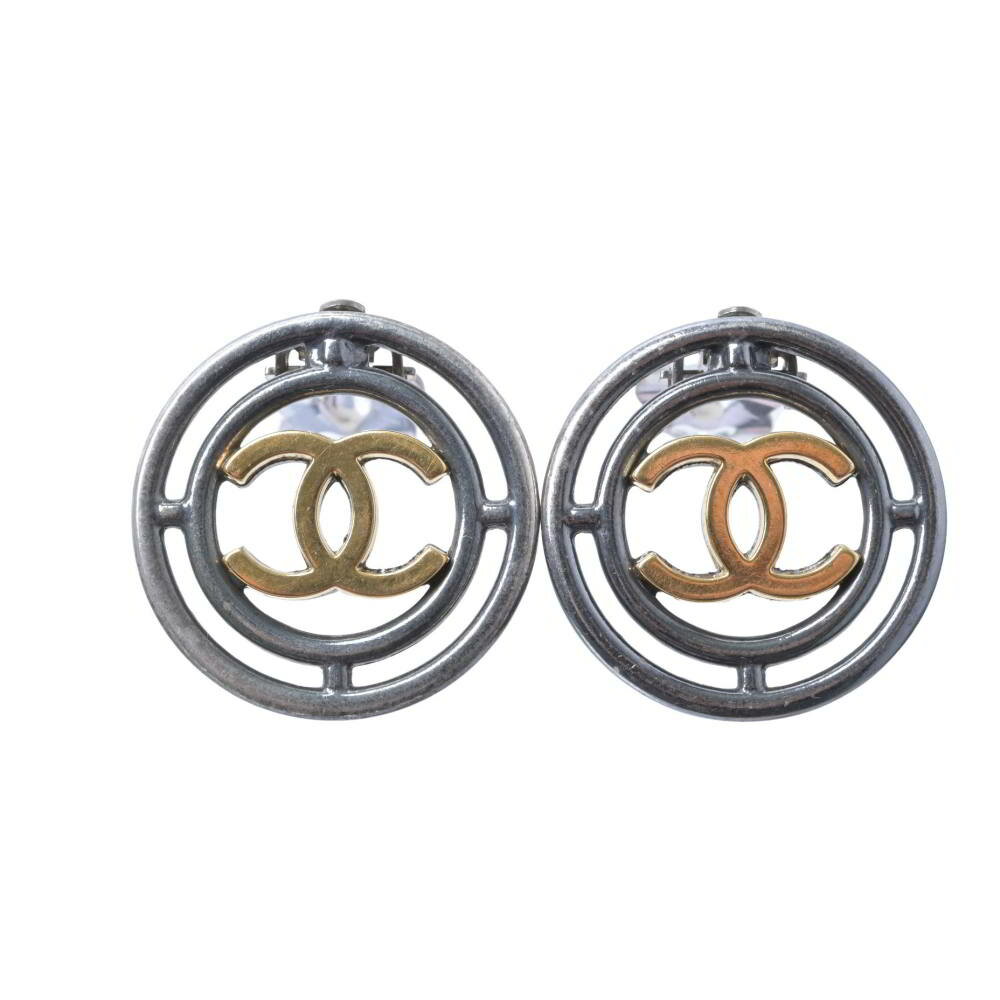 CHANEL 96P ヴィンテージ ココマーク サークル イヤリング ONE SIZE シルバー シャネル 【中古】