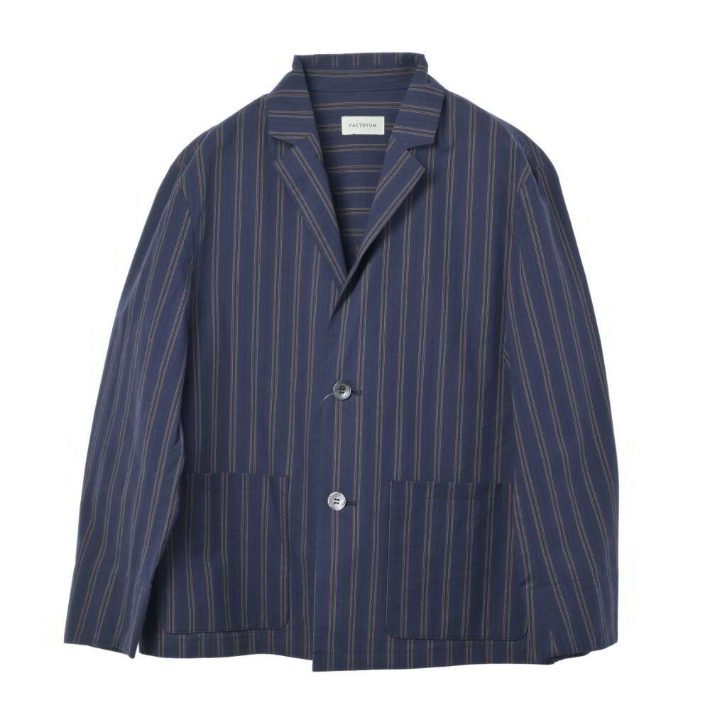 Other - FACTOTUM アメリカントラッド ストライプ セットアップ 44/44 ネイビー ファクトタム 【中古】