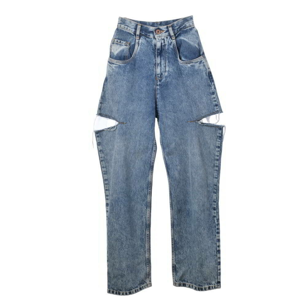 Rakuten - Maison Margiela S51LA0107 サイドカット デニム パンツ 36 ブルー メゾン マルジェラ 【中古】