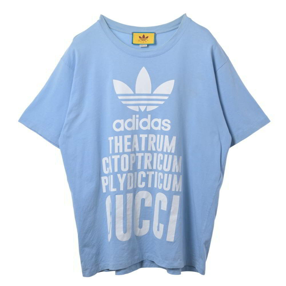 GUCCI x Adidasコラボ ブルー Tシャツ Mサイズ GUCCI（グッチ） レディース adidas x Gucci Tシャツドレス 長袖