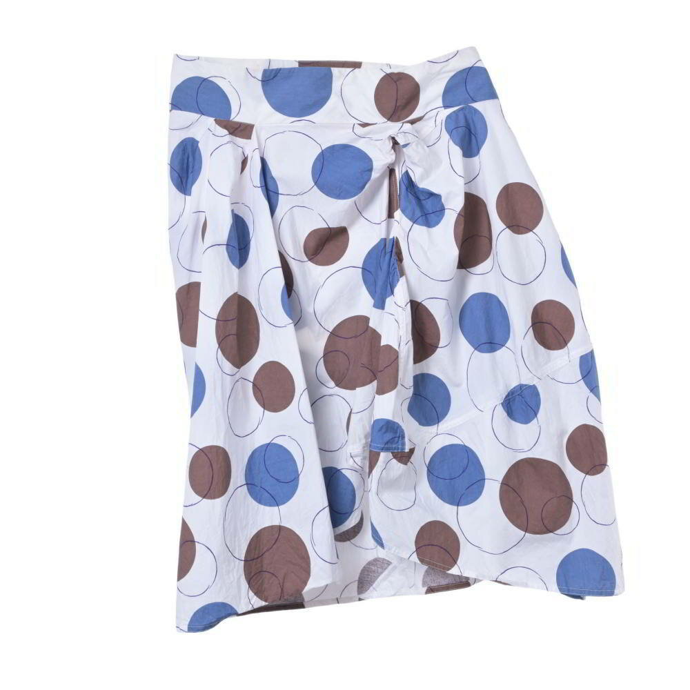 乐天商城 - MARNI ドット柄 コットン 変形デザイン スカート - ホワイト マルニ 【中古】