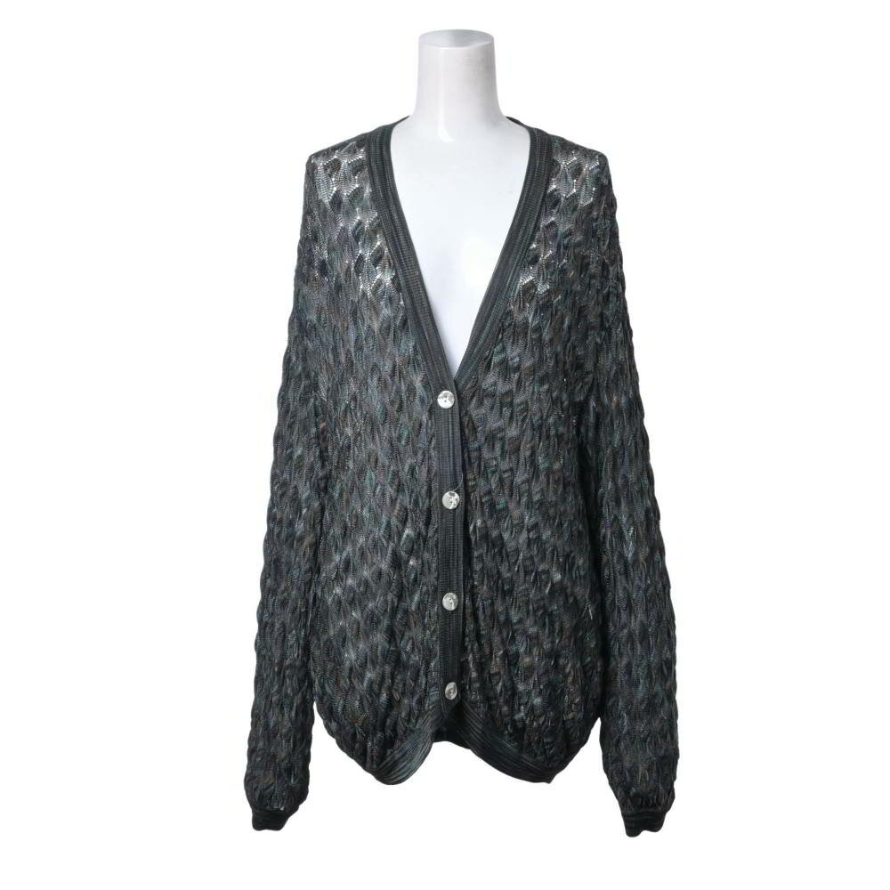 MISSONI 1980s レーヨン シアー ニット カーディガン - マルチ ミッソーニ 