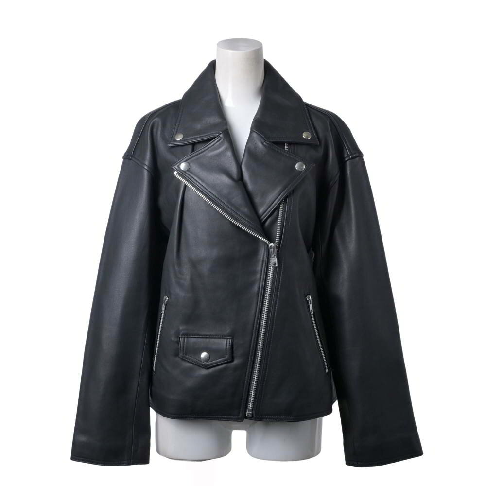Mila Owen シープスキン ライダース ジャケット 0 ブラック ミラオーウェン 【中古】 cyclehearts-10026661 CYCLE HEARTS楽天市場店 パッケージ画像
