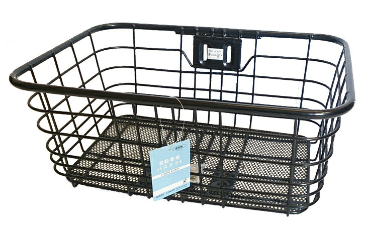 抽選ポイント100%バック大チャンス☆11/25限定 要エントリー Pine 底メッシュパイプワイヤー 自転車用 バスケット 黒