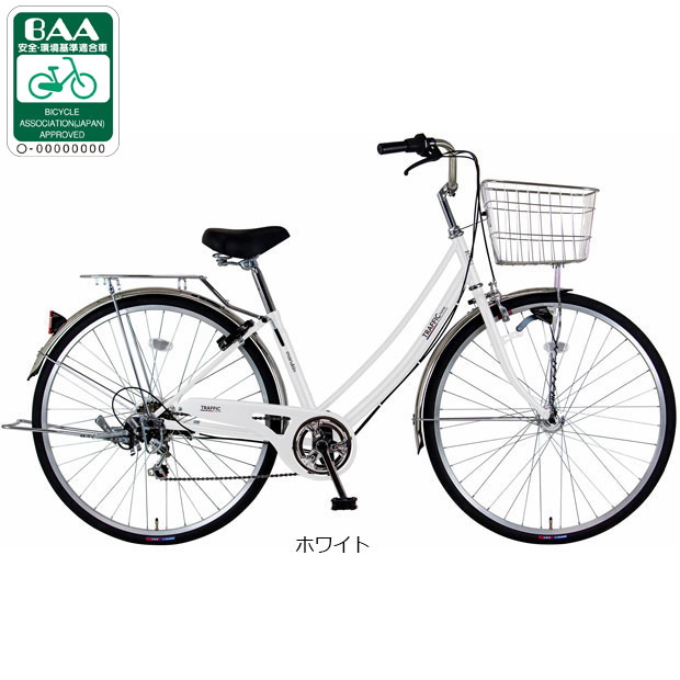 自転車　No.396　ママチャリ　ホワイト　シティサイクル　27インチ　【リサイクルショップどりーむ荒田店】 cf-cr-v276d_wh.jpg