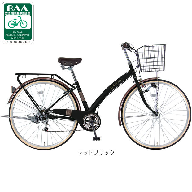 美品　ママチャリ　２７インチ　ライト　カゴ　付き　黒　配達可能 Amazon | 自転車 ママチャリ 27インチ 6段変速ギア LED オートライト