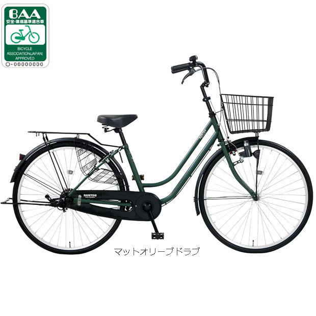 楽天市場】ママチャリ 26インチ（カラーグリーン）（シティサイクル