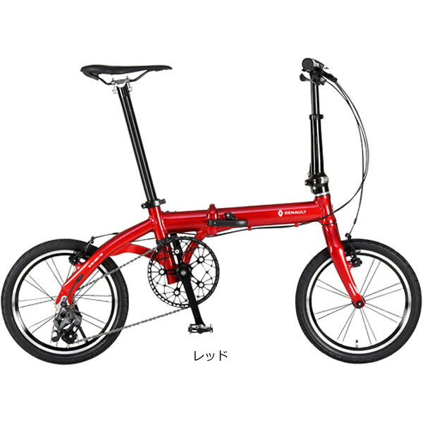 楽天市場】折りたたみ自転車 16インチ（カラーレッド）の通販