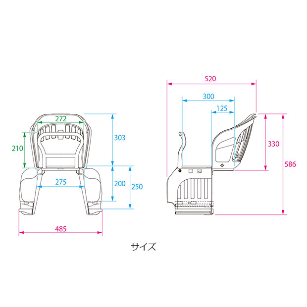 11月30日〜12月1日最大1200円OFFクーポンあり【〜12/25まで●ポイント最大3倍(エントリー要)】【送料無料】オージーケー 【後用 子供乗せ】OGK RBC-019S POPOLA（ポポラ）後子供乗せシート リアチャイルドシート 後用 3