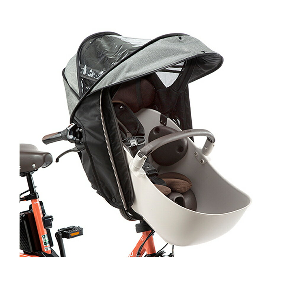 送料無料 店頭受取限定 パナソニック 自転車 チャイルドシートカバー グレー ブラック Panasonic チャイルドシート（前用）レインカバー NAR179 グレー×ブラック 3