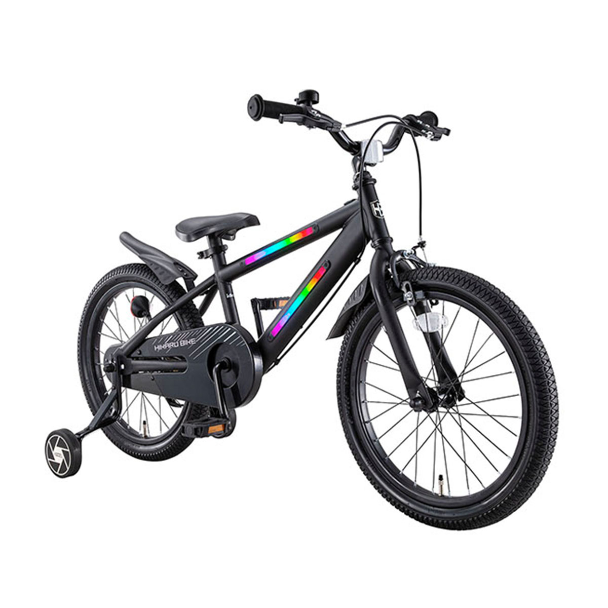 アイデス アイデス ides 光るバイク 18 男の子 幼児自転車 子供 マットブラック [0...