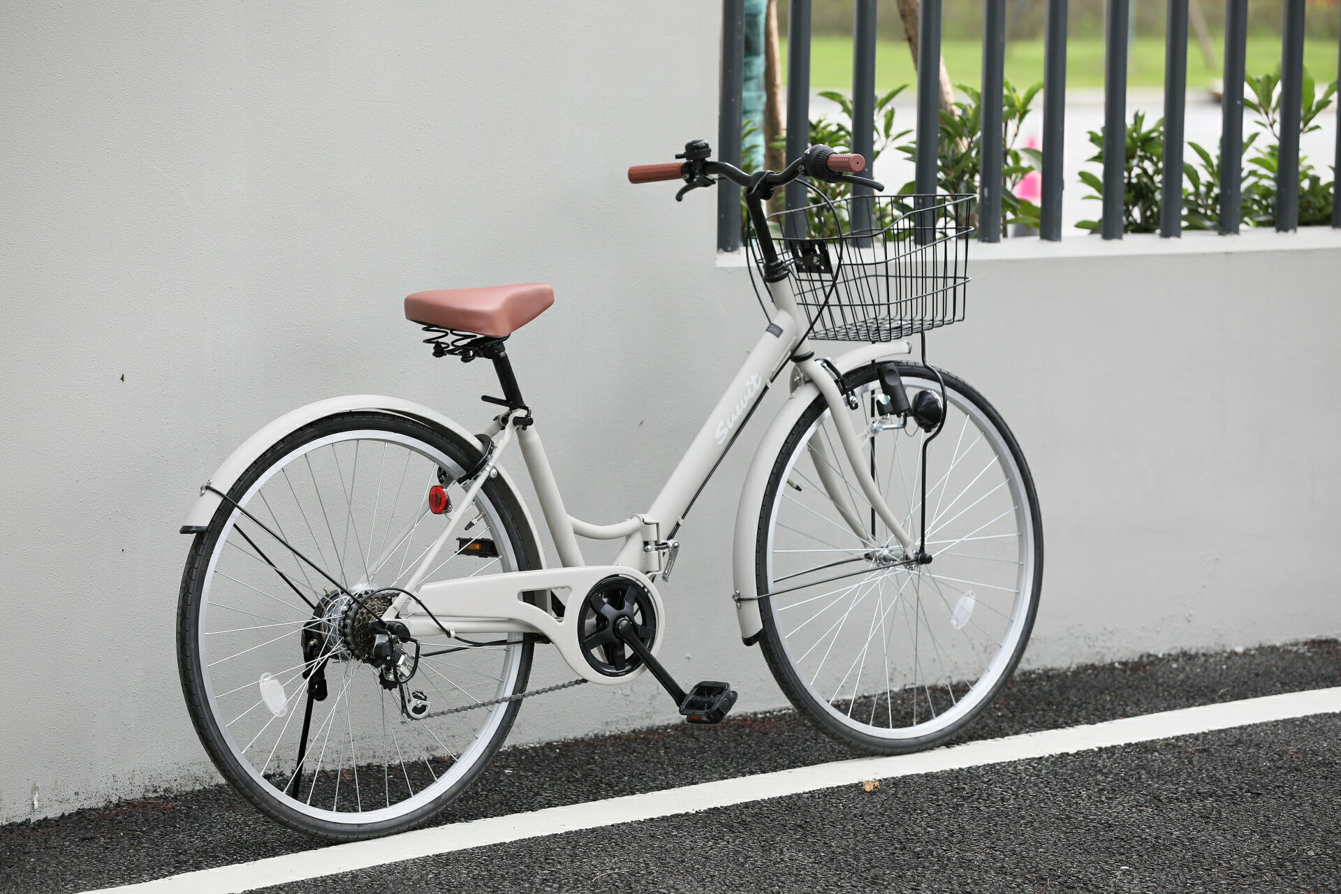 軽快車 折りたたみ式 自転車 suwit シマノ製 6段変速 26インチ 鍵 ライト カゴ付 街乗り cycleroad-10000088 BMXピスト自転車のサイクルロード サンプル画像2